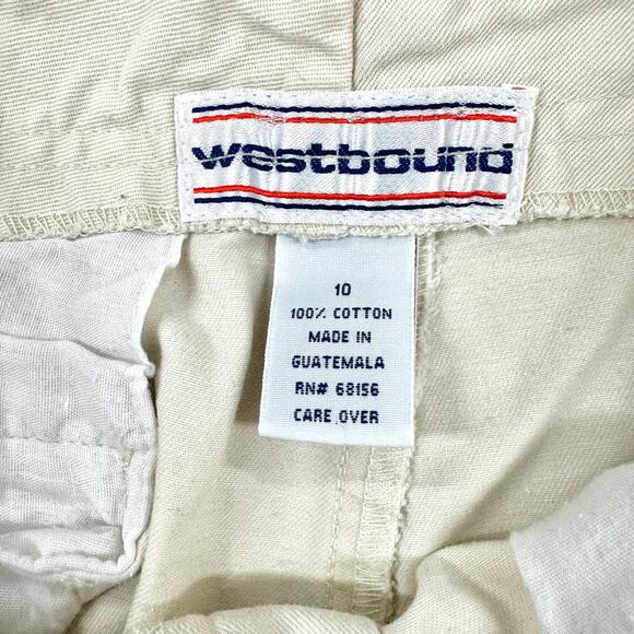 Vintage 90s Westbound khaki high waist chino Size 10 straight leg pleated - Picture 4 of 13